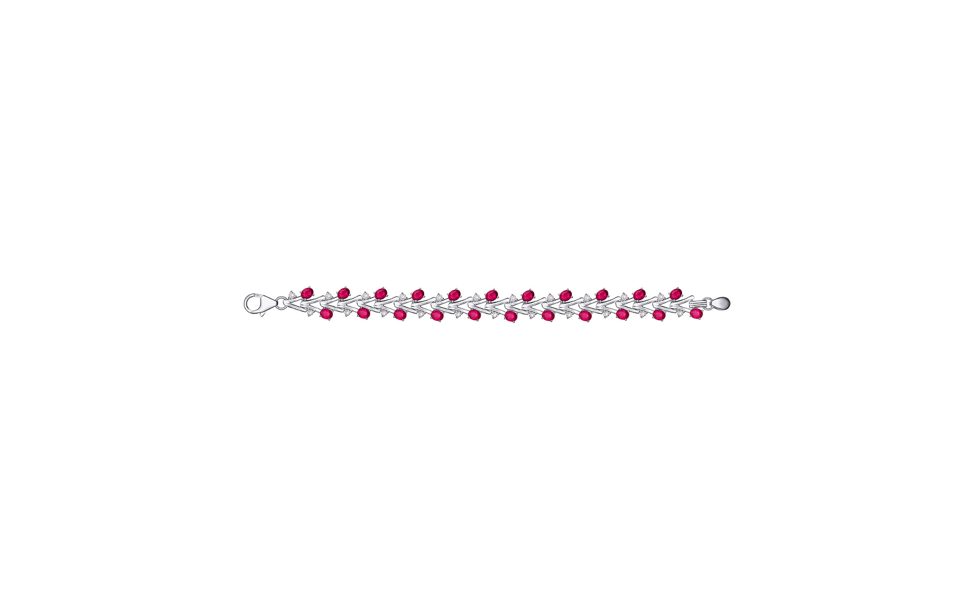Verdant bracelet with rubies and diamonds