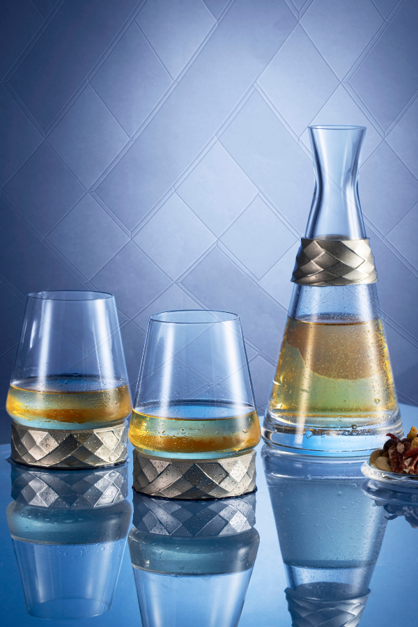 Frost carafe and glasses with coasters