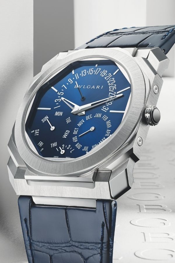 Bulgari Octo Finissimo Perpetual Calendar in satin-brushed and polished platinum
