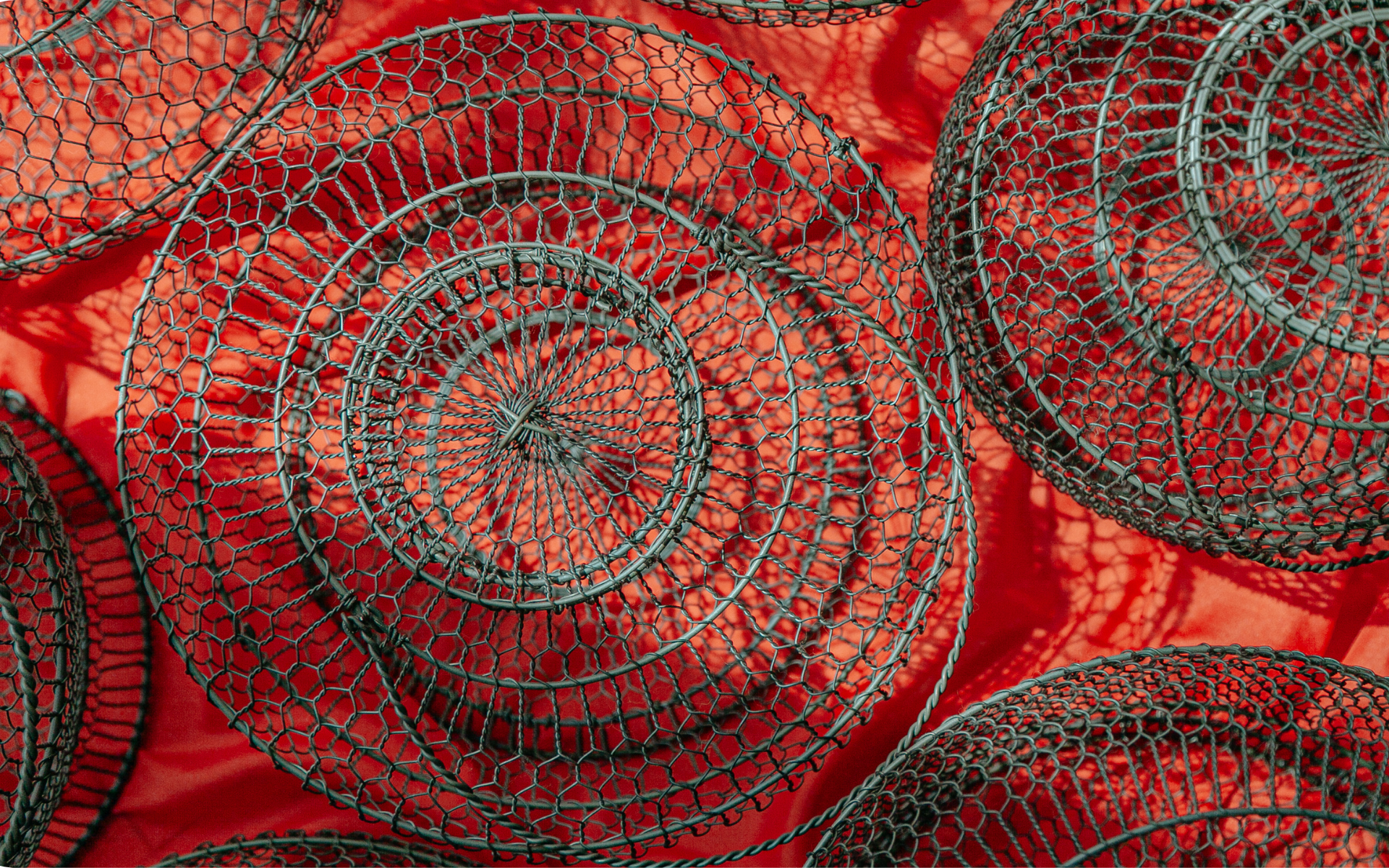 Handcrafted metal baskets by The Heritage Baskets