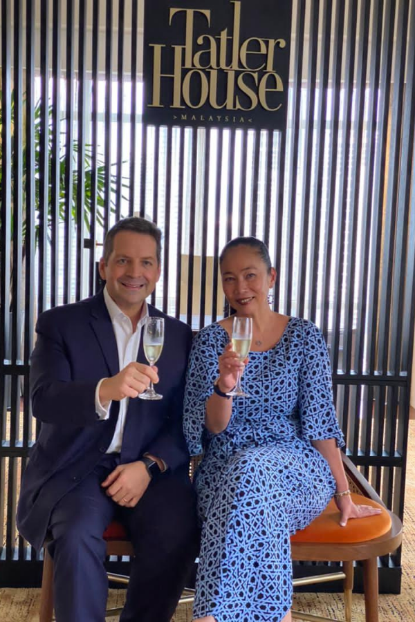 Christian Tavelli, General Manager of Mandarin Oriental, Kuala Lumpur with Gerri Beh, Managing Director of Tatler Malaysia