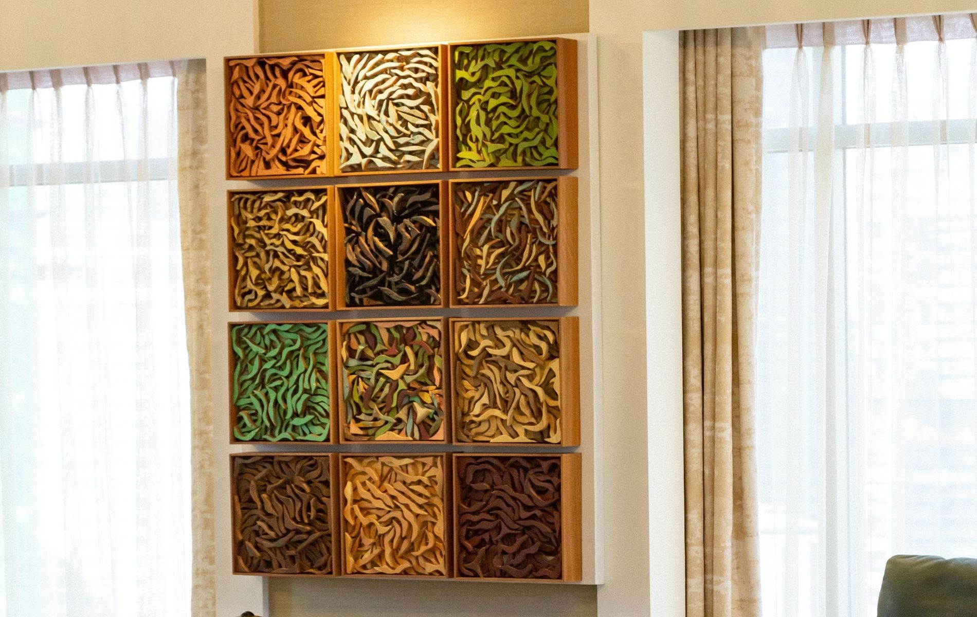 Variety of Unity by Mohd Fairuz Paisan takes pride of place in the living room (Photo: Khairul Imran)