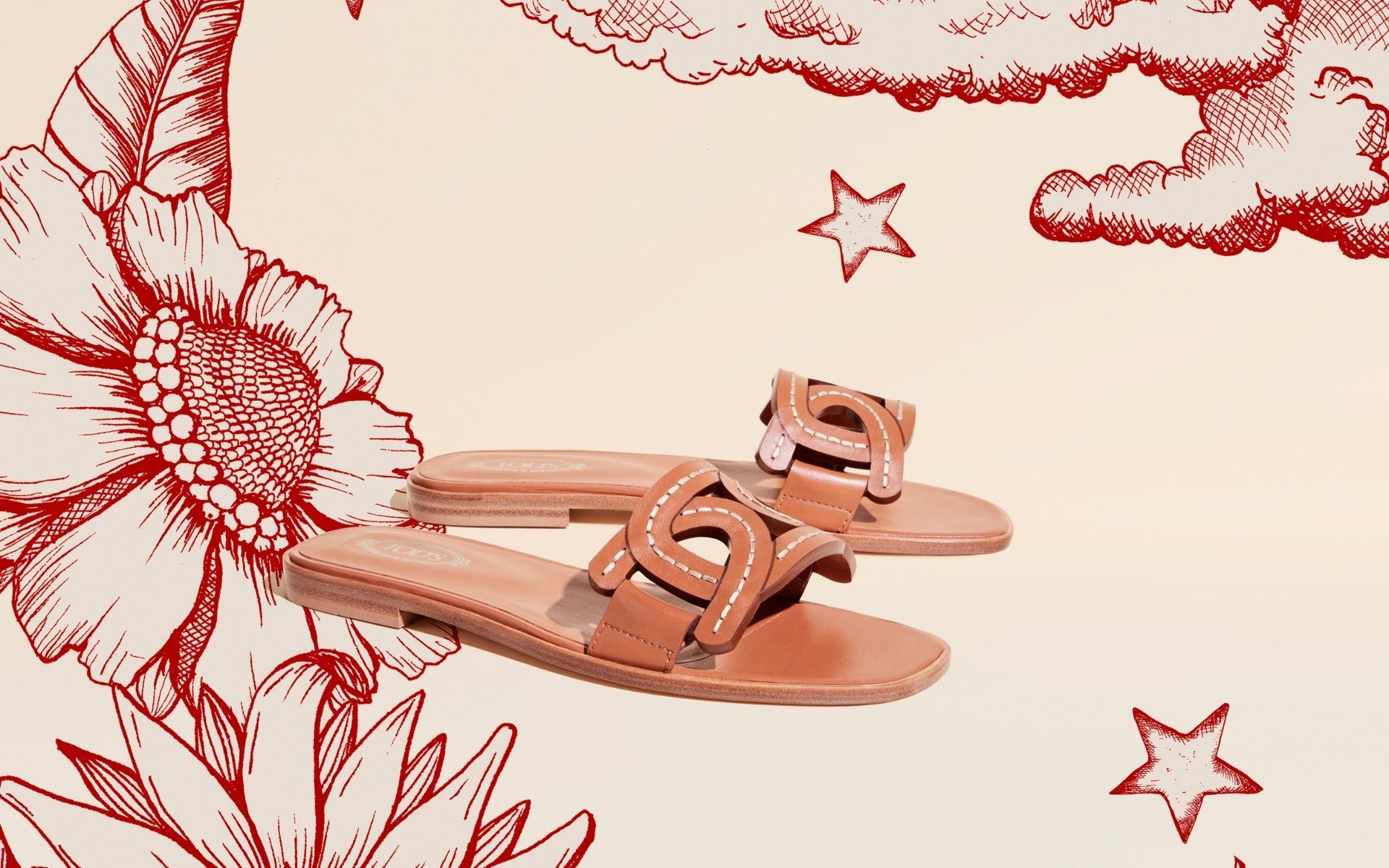 Tan leather sandals