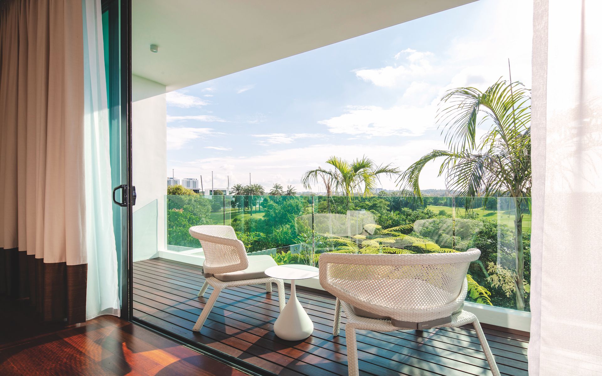 The stunning view was captured when the designers extended the balcony