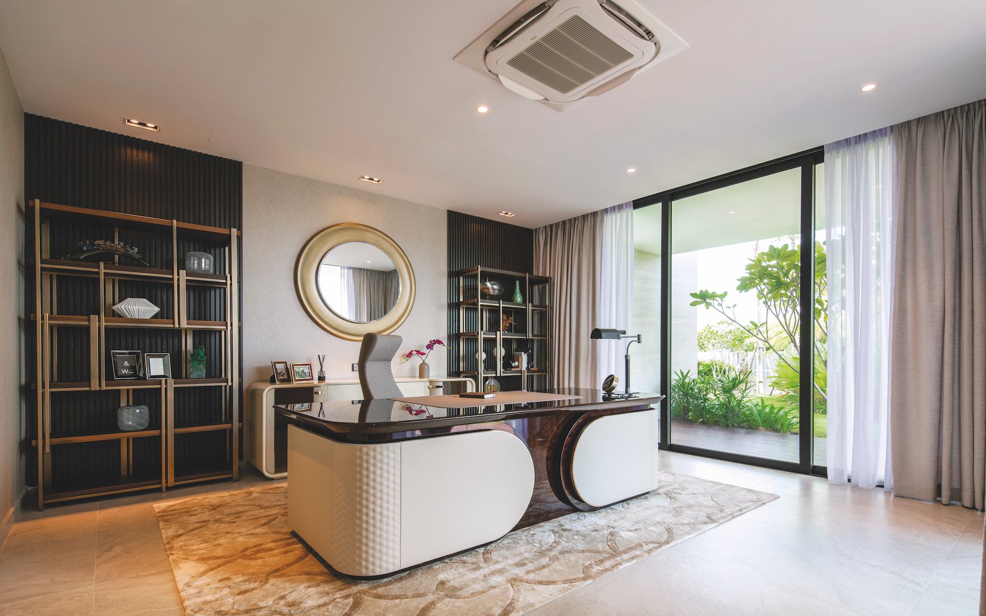 The client’s study reflects his personality and love for nature