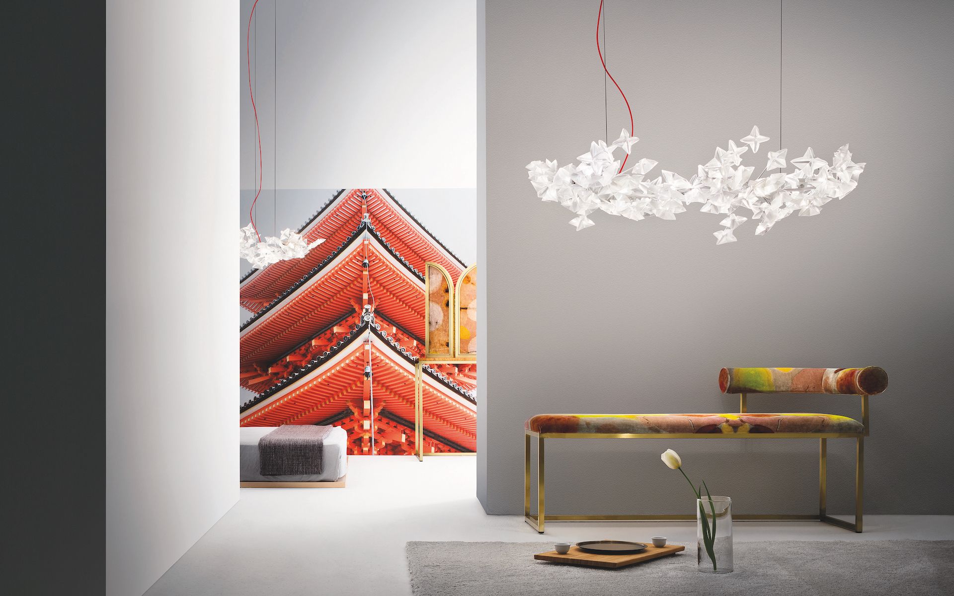 Slamp Hanami suspension by Adriano Rachele from Lightcraft