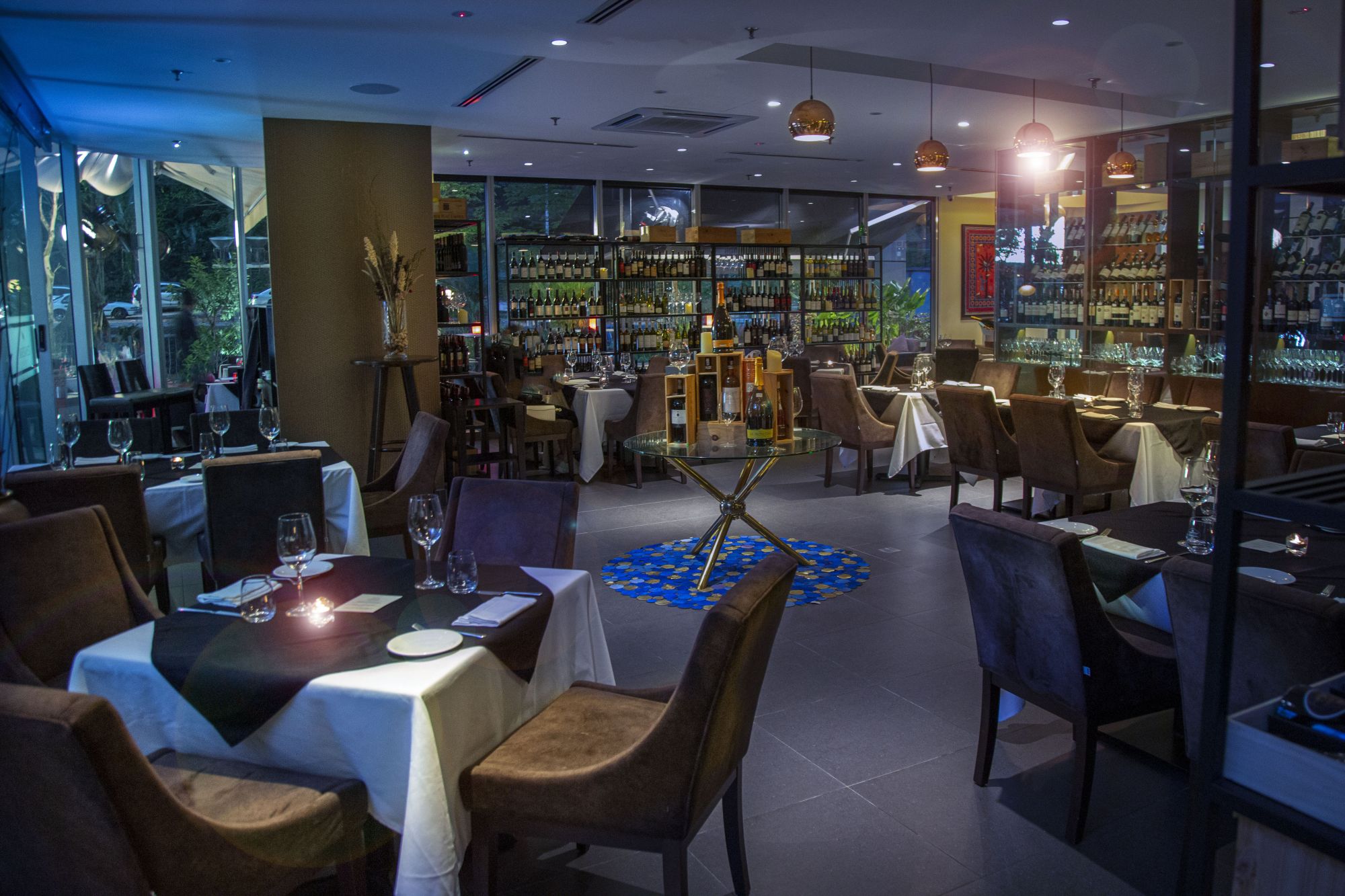 The interior of Zenzero Restaurant & Wine Bar