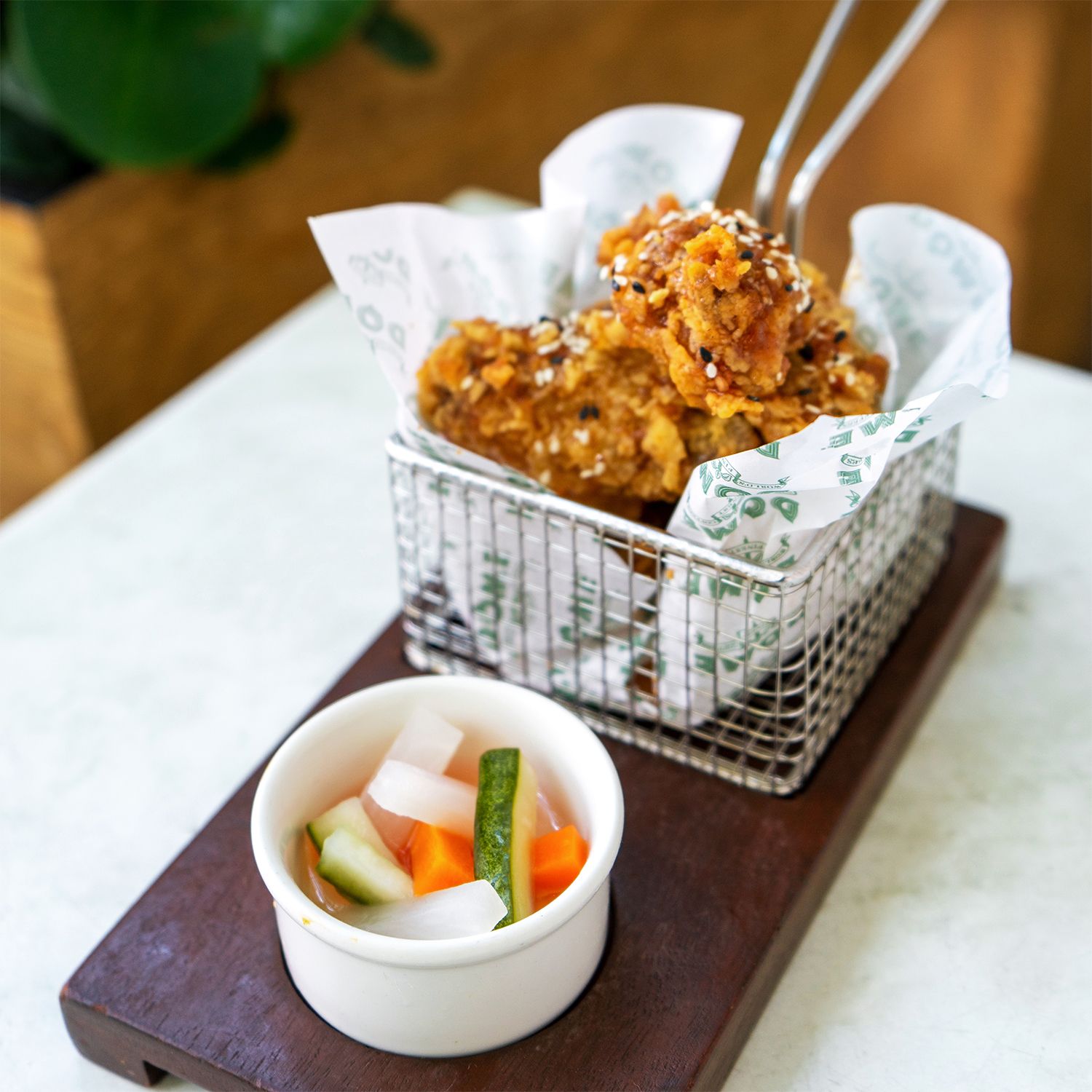 Dome Cafe's K-Pop Crispy Chicken Gangjeong Style