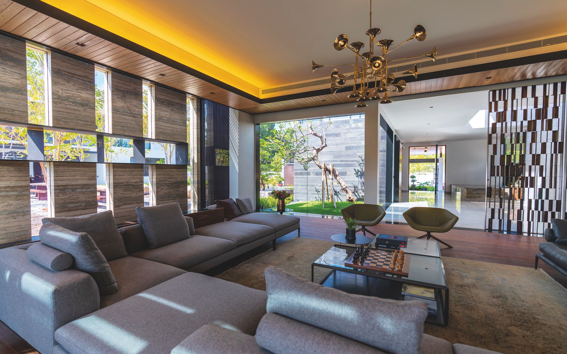Filtered natural light creates a comfortable atmosphere in Teresa's living room