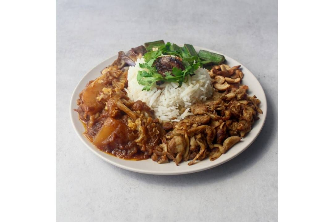 Jackfruit briyani from Foodbae, a vegan restaurant under Zesty Clickz
