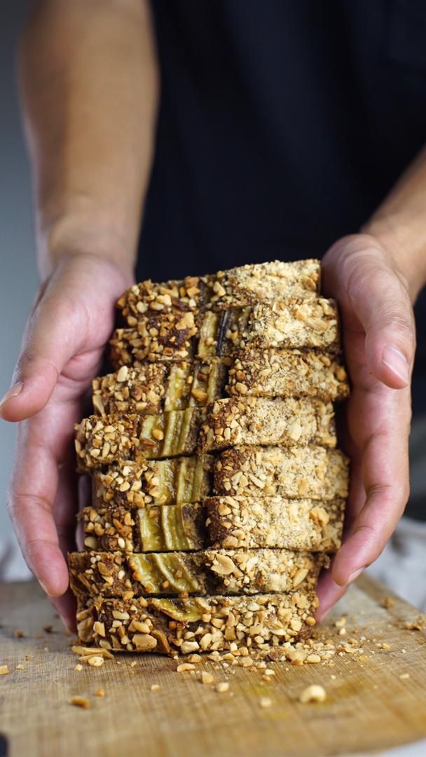 Peanut butter banana bread from vegan restaurant Simply Serene