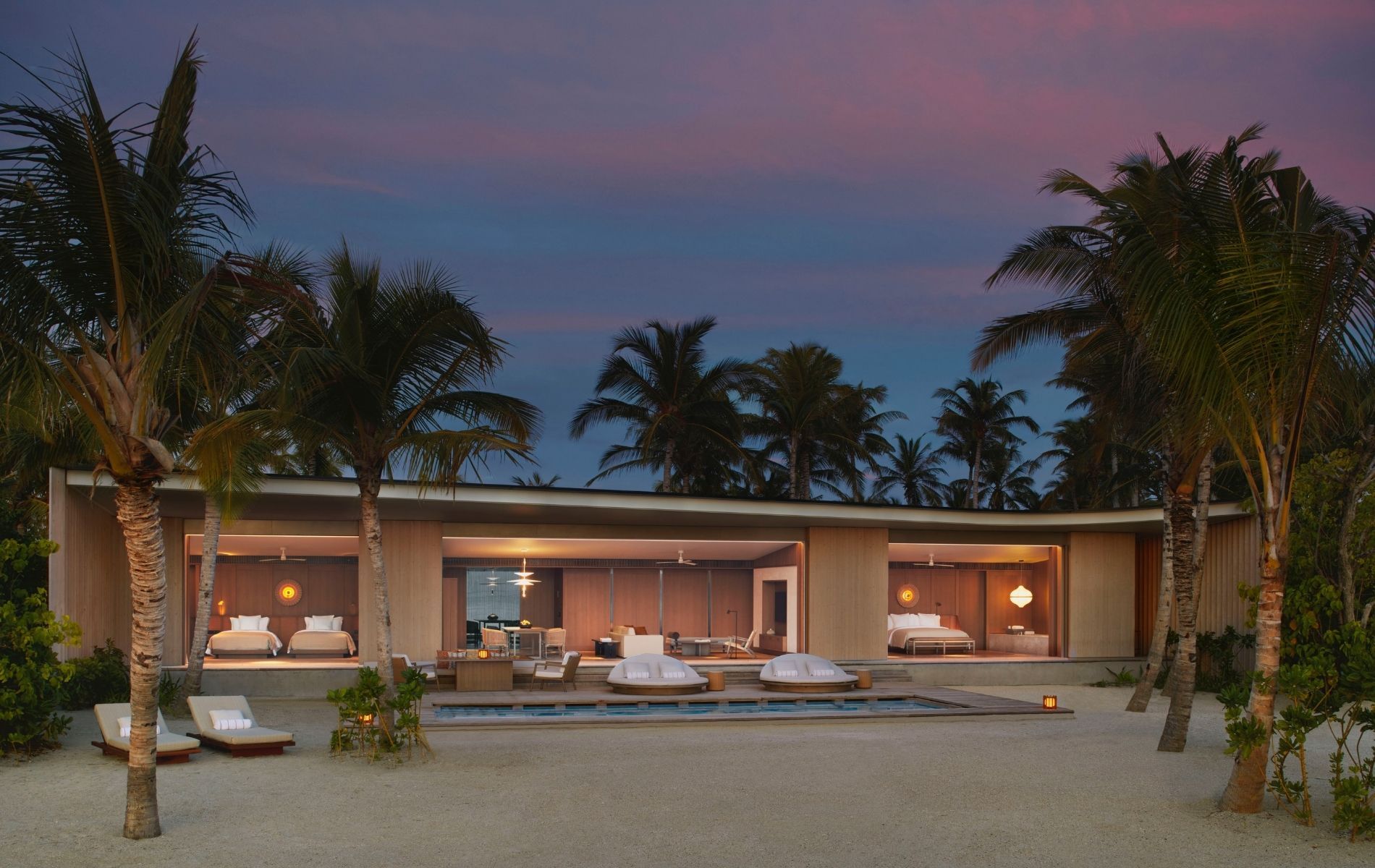 A beach villa at The Ritz-Carlton Maldives Fari Islands