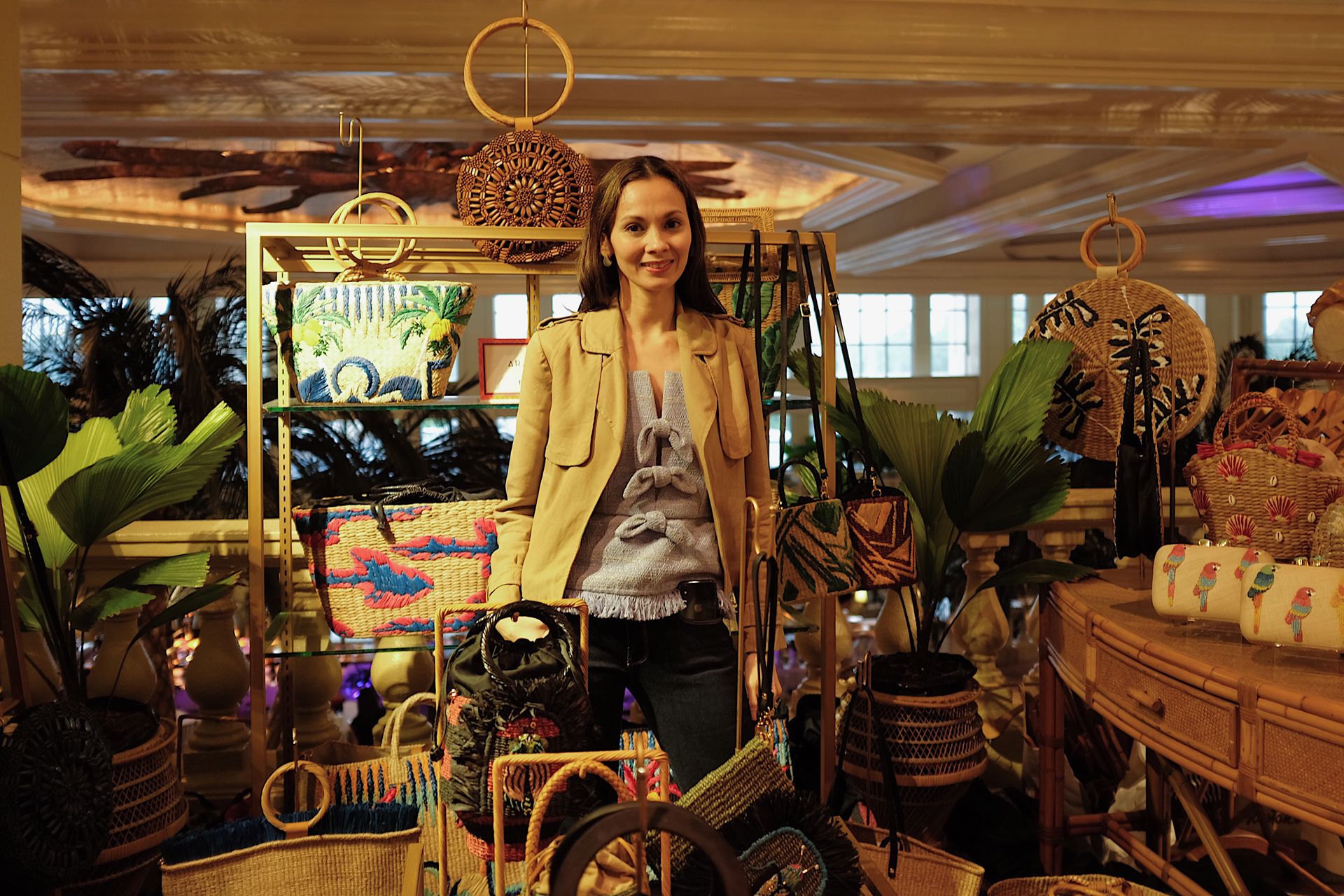 Amina Aranaz Alunan's bags were one of the fairs crowd-drawers