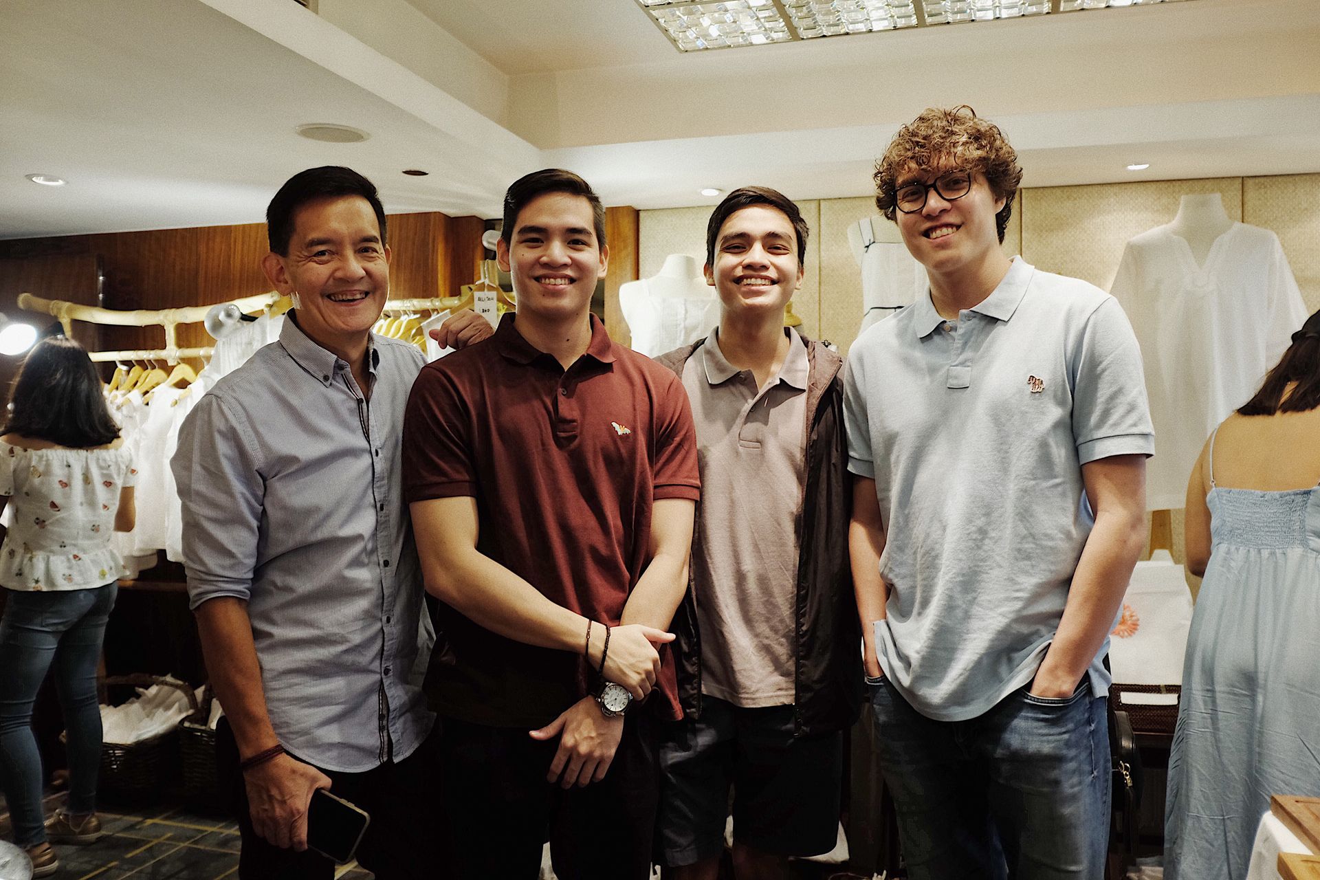 Philip Cu-Unjieng with sons Matteo, Luca and Quintin
