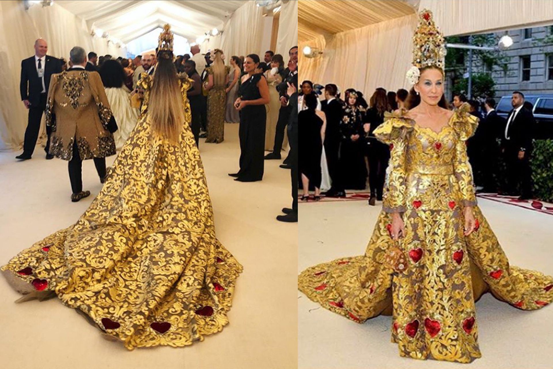 Sarah Jessica Parker in Dolce & Gabbana @dolcegabbana @metmuseum
