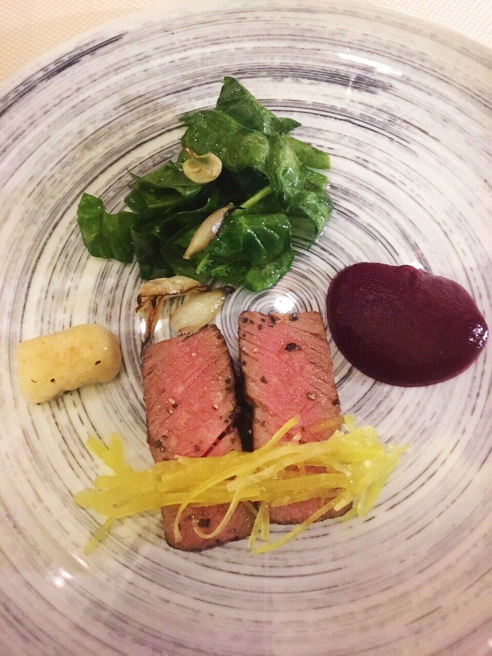 Cape Grim Grass Fed Beef Tenderloin, Black Pepper, Onions, Potatoes