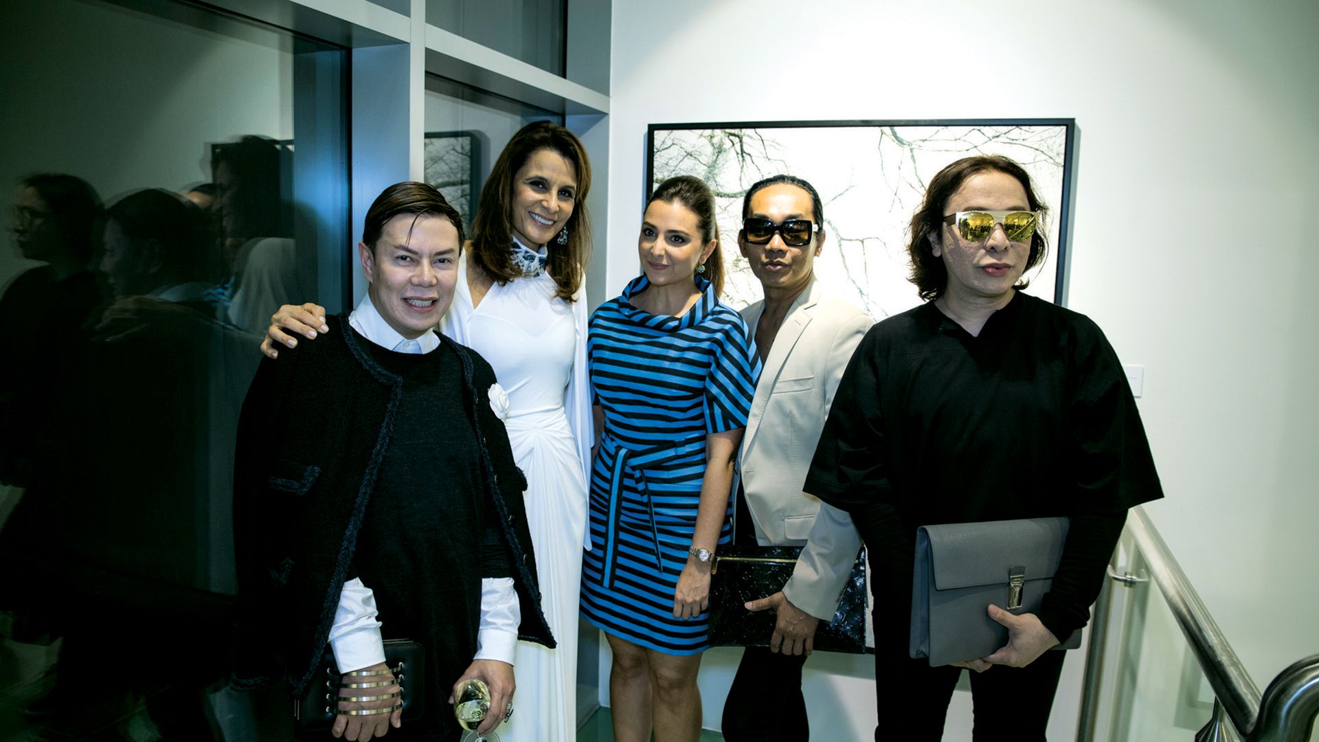 Ezra Santos, Bea Zobel, Parisa Davarkia - founder and Director of RIRA Gallery, and Michael Cinco (far right)