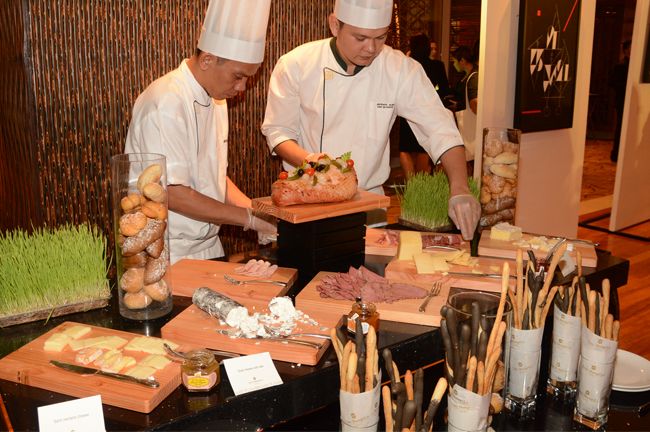 Cheese and charcuterie station