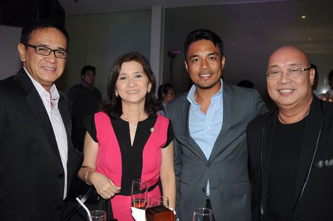 Rep. Emy Calixto-Rubiano with husband, Egay Rubiano, Rene Durian and Vanju Alvaria representing Brillante Mendoza