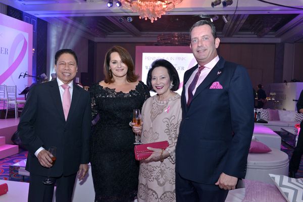 Louie Ablaza, The Peninsula Manila general manager Sonja Vodusek, Mely Ablaza,  and Anthony Vecchio