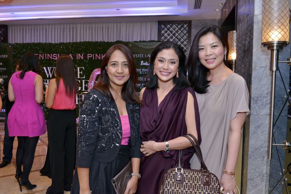 Malou Liu, Dina Tantoco and The Peninsula Manila director of style and special projects Stephanie Chong