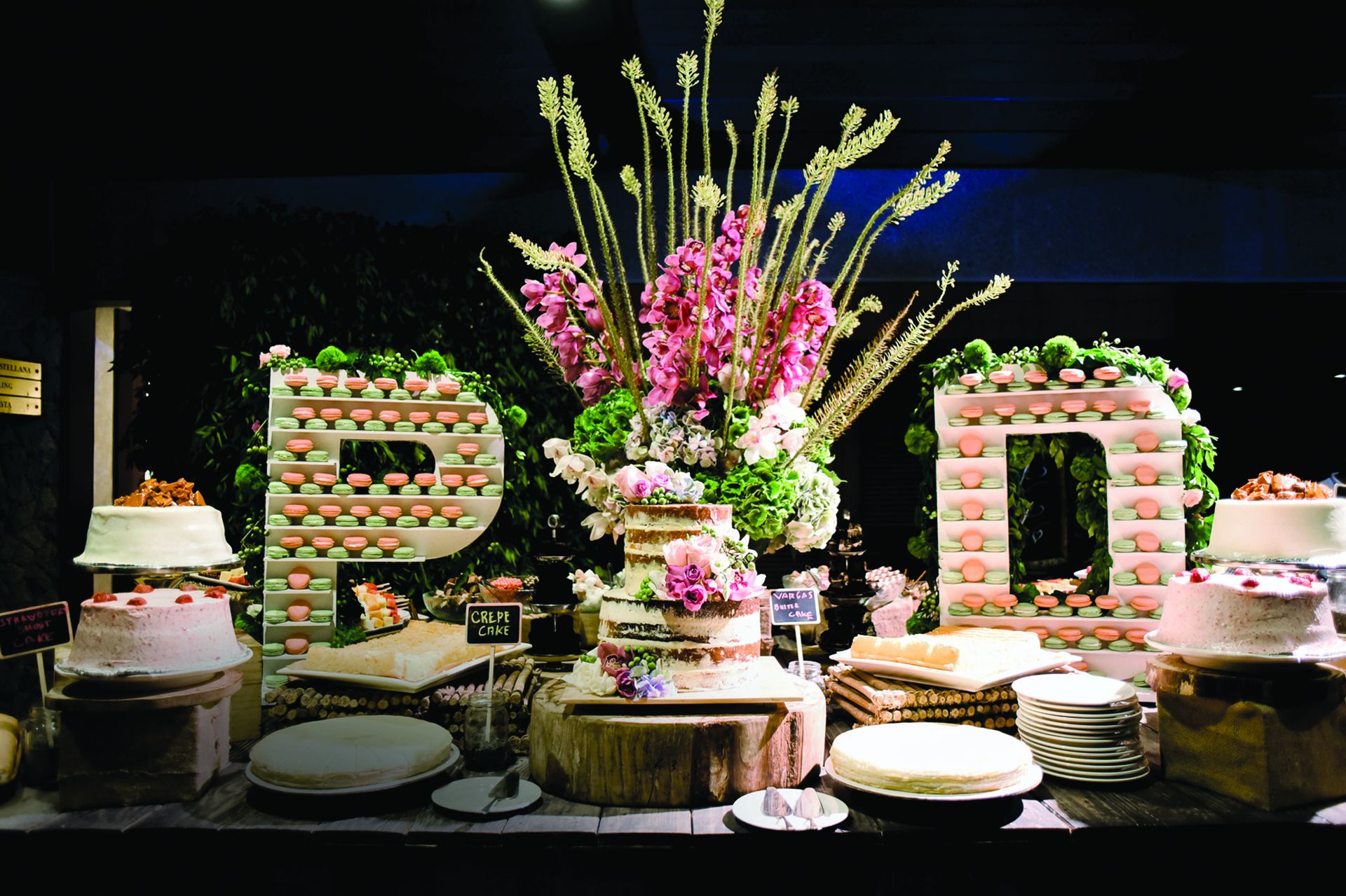 The beautiful spread was scented with sweet personal touches