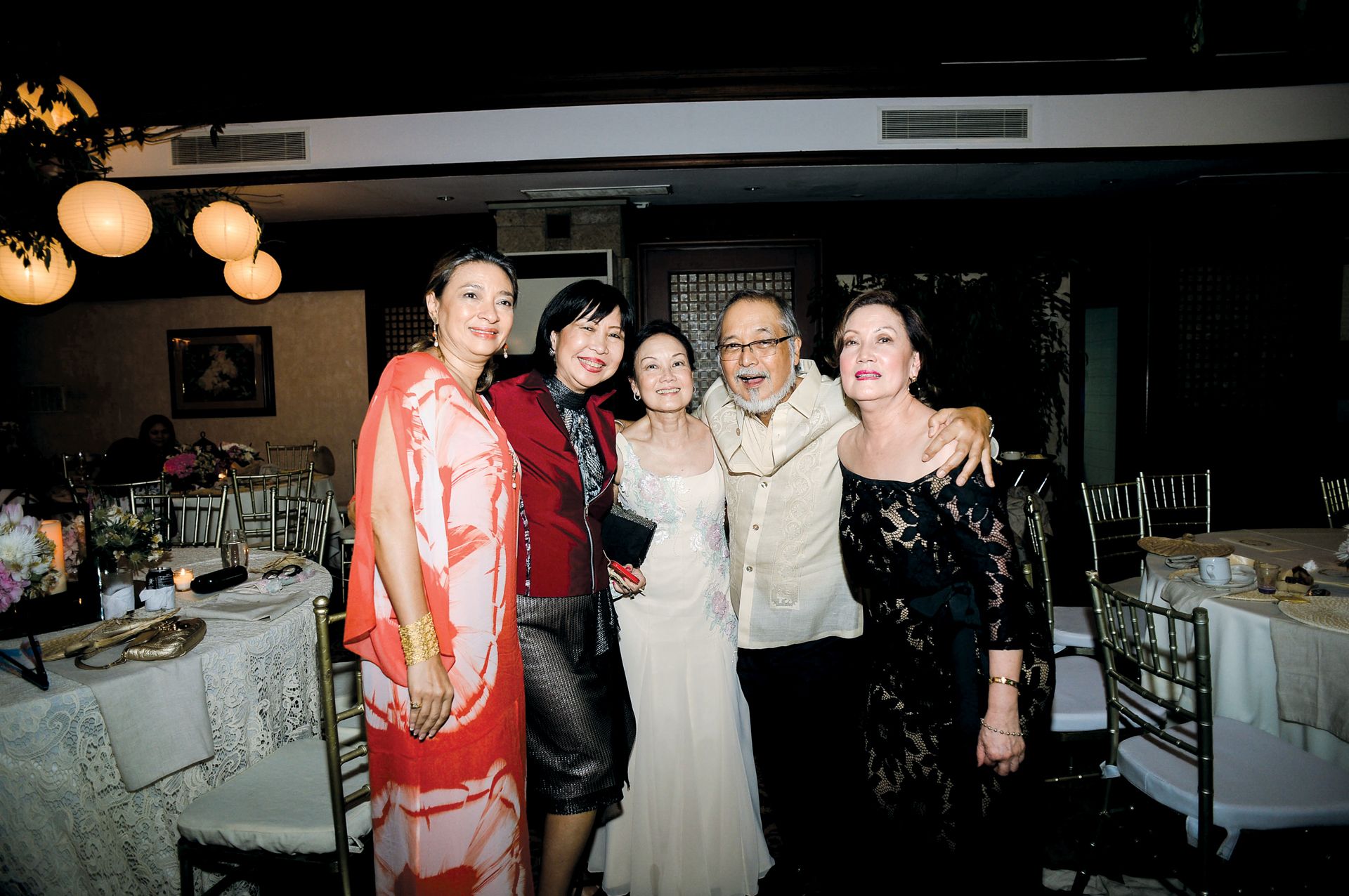 Susielou Quiros, Jeannie Goulbourn, Tina Quiros, Bebo Quiros, Nena Tantoco