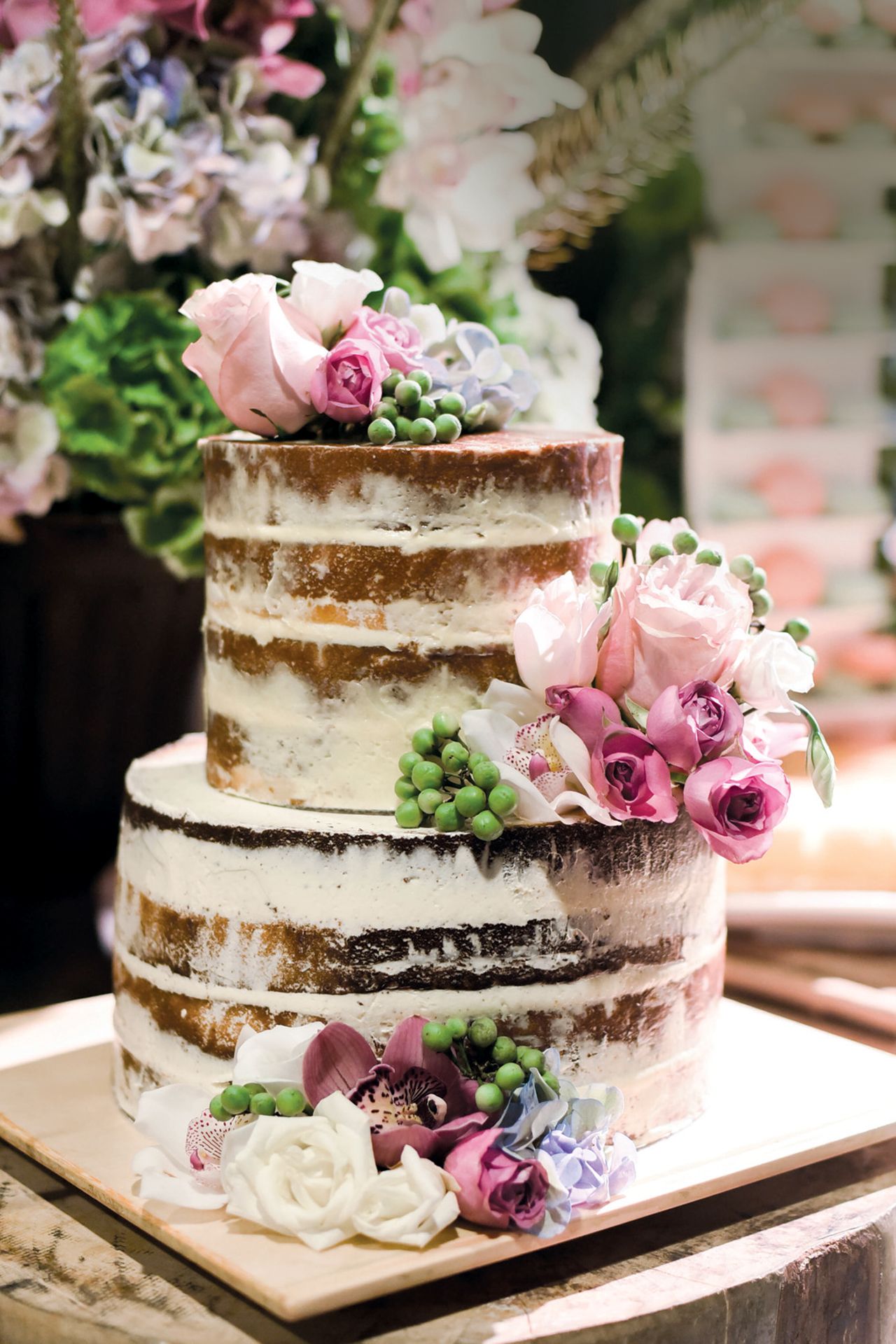 Lanai confections covered the Naked Cake by Swell Sweets