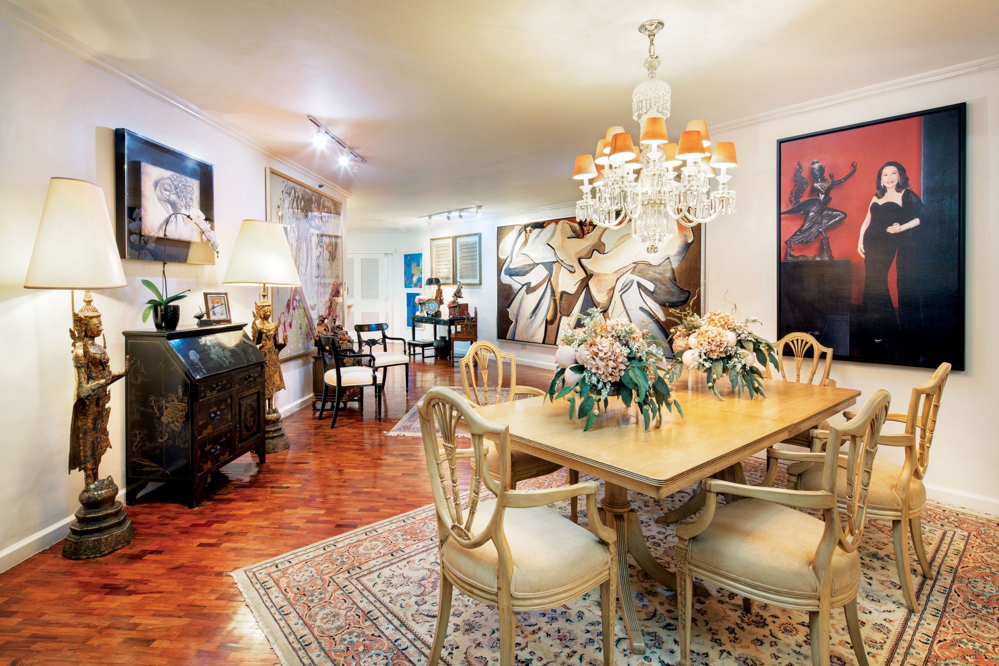 Huibonhoa’s portrait by Rupert Jacinto has pride of place in the dining area