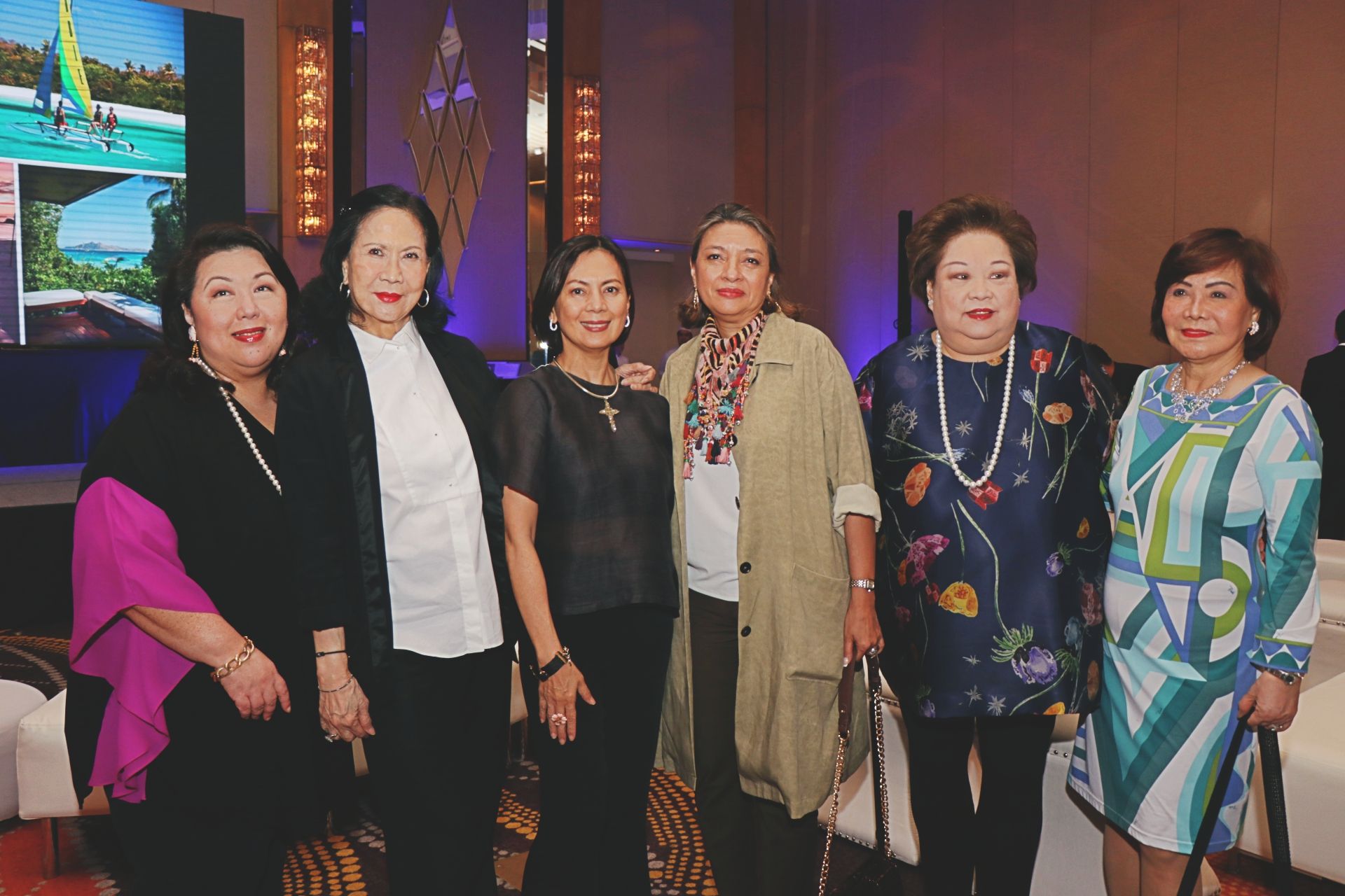 Irene Martel Francisco, Babette Aquino-Benoit, Jina Aboitiz, Suzie Quiroz, Renna Angeles, Consul Evie Costa