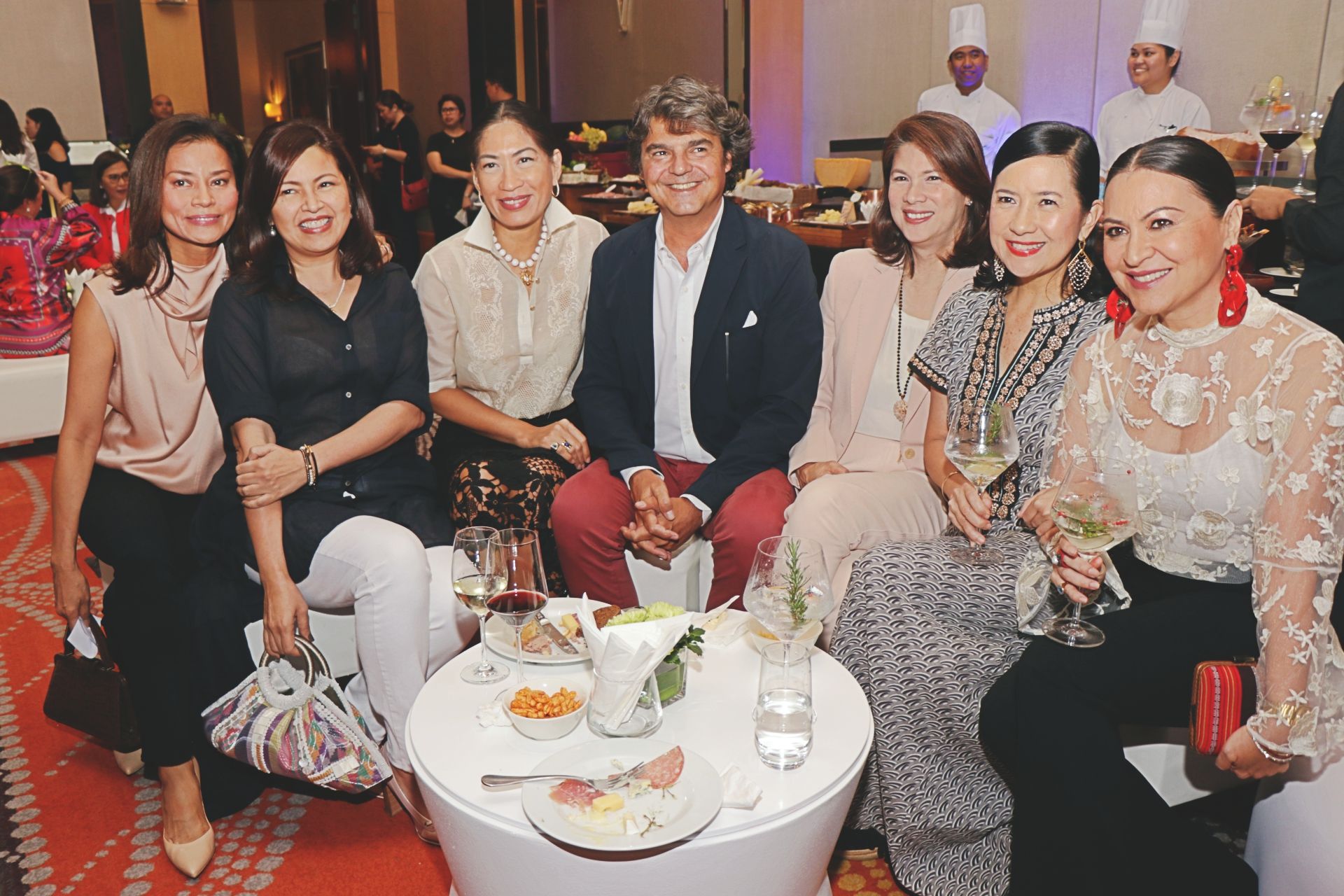 Zelda Kienle, Myda Prieto, Techie Hagedorn, Amb Jorge Moragas Sanchez, Lizette Conjuangco, Mia Borromeo, Marilu Batchelor