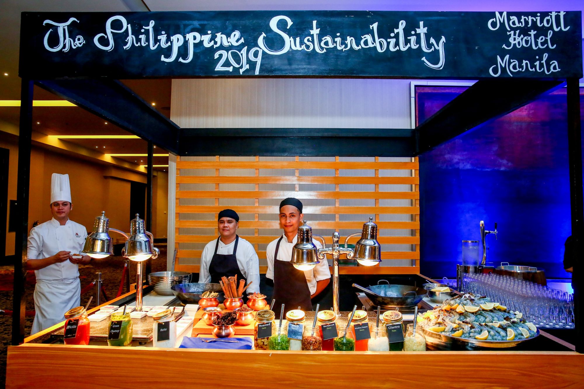 Indian appetizers and sustainable shrimps were highlighted in Manila Marriott’s booth.
