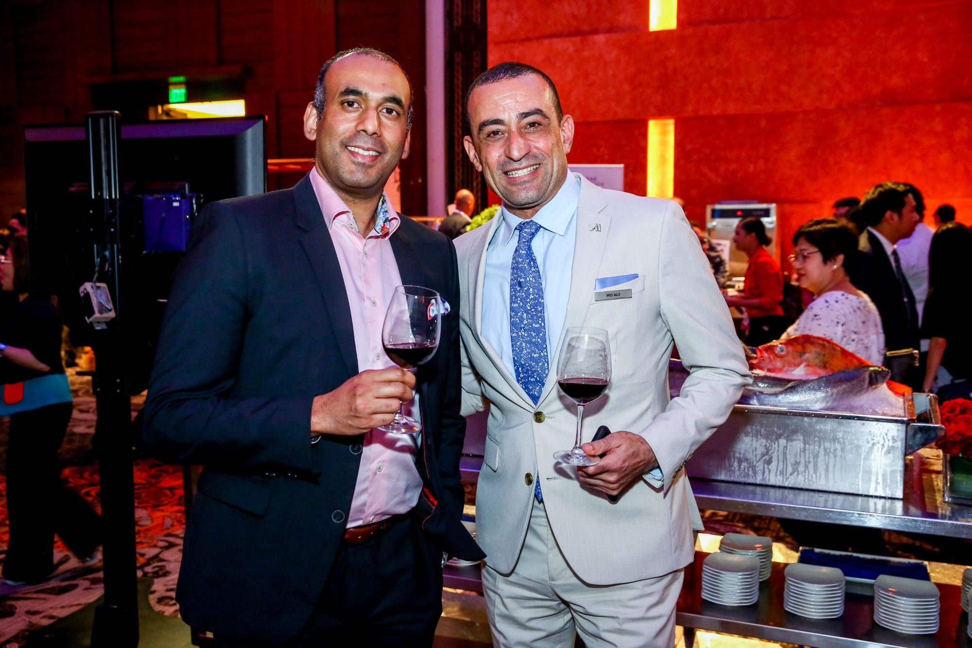 Director of Food and Beverage of Marriott Hotel Manila Mo Ali (in gray)