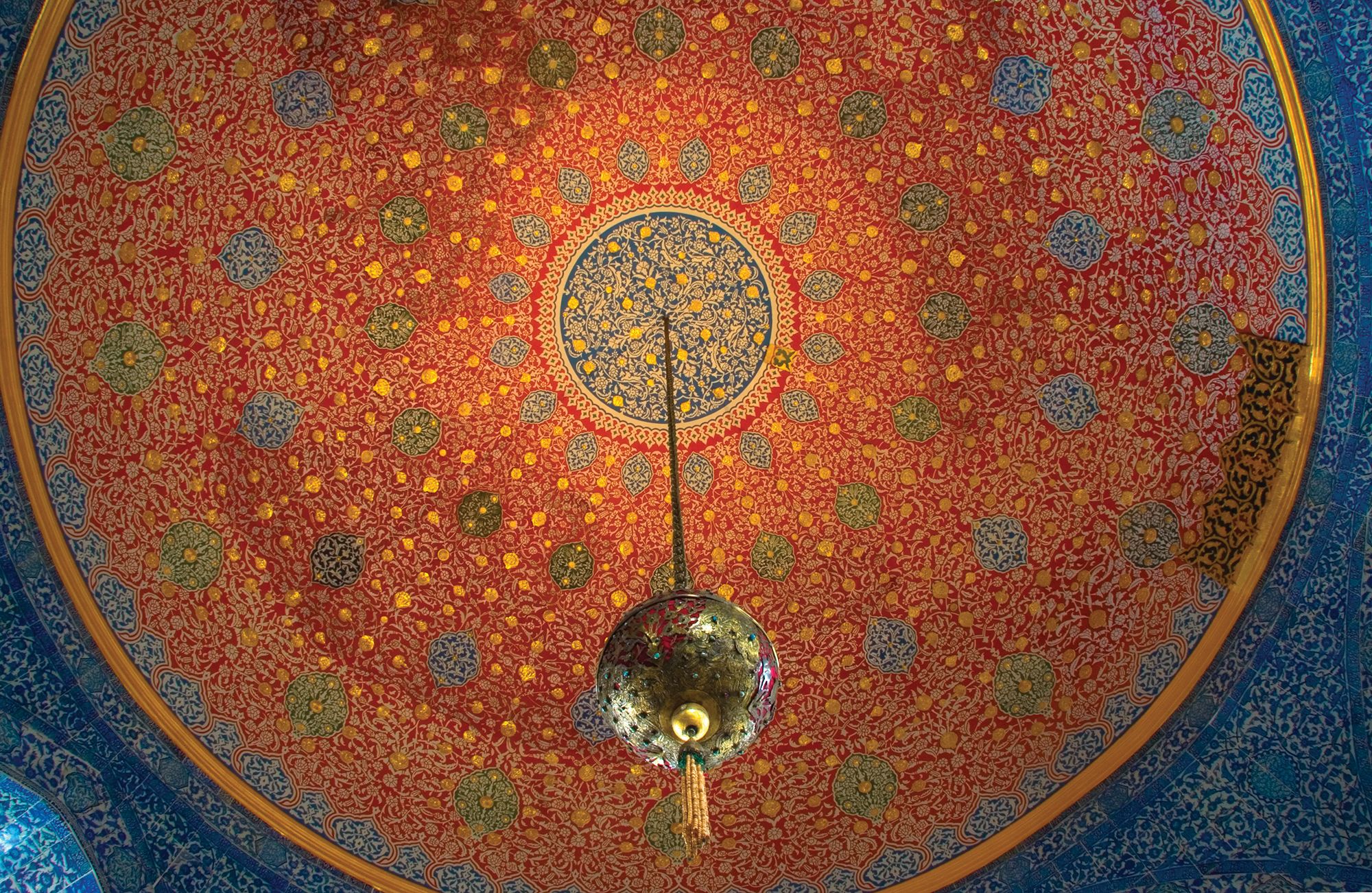 Turkey, Istanbul, Topkapi Palace, ceiling decorations