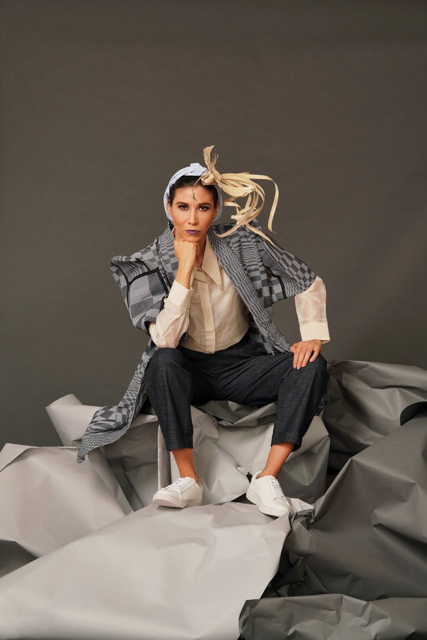Marita Ganse wears Jean Dee