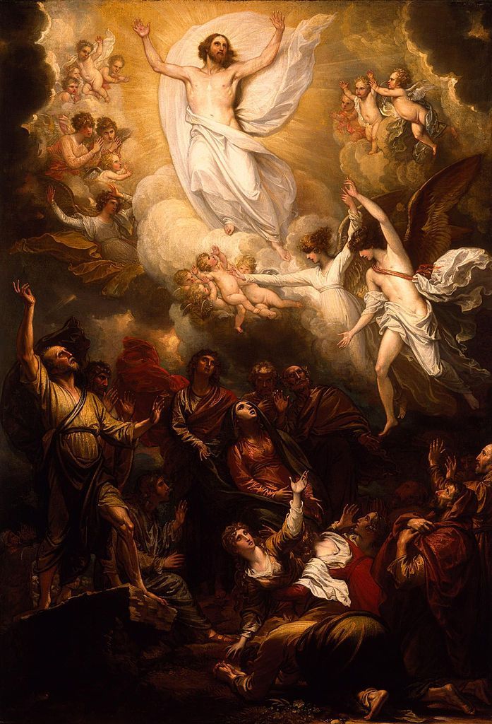 Benjamin West's "The Ascension". Oil on canvas (125.73 cm x 86.36 cm), dated 1801