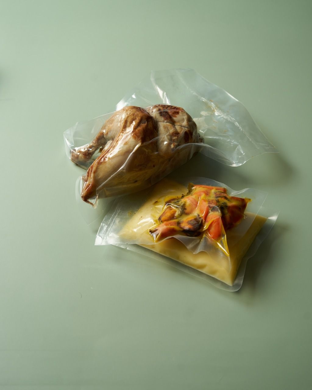 The Test Kitchen truffle roast chicken, parmesan mashed potatoes, caraway roasted carrot