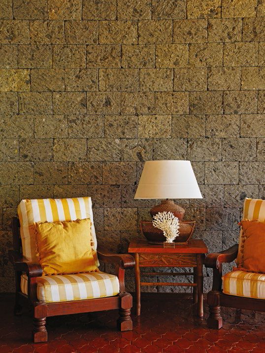 Most furniture pieces at the beach house are original from the ‘60s and have been reupholstered for a fresh look.