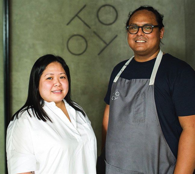The award-winning Filipino chef Jordy Navarra with wife, May