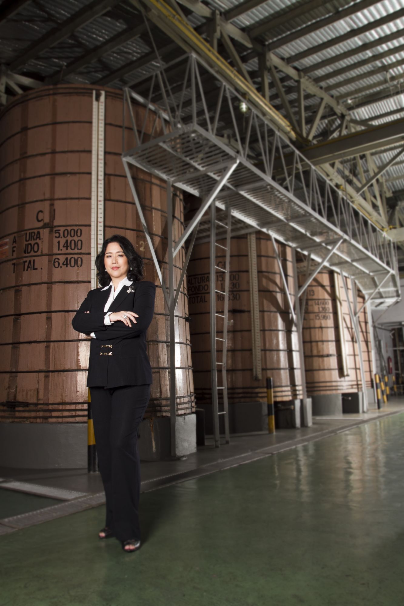 Inspecting the Destileria Limtuaco plant