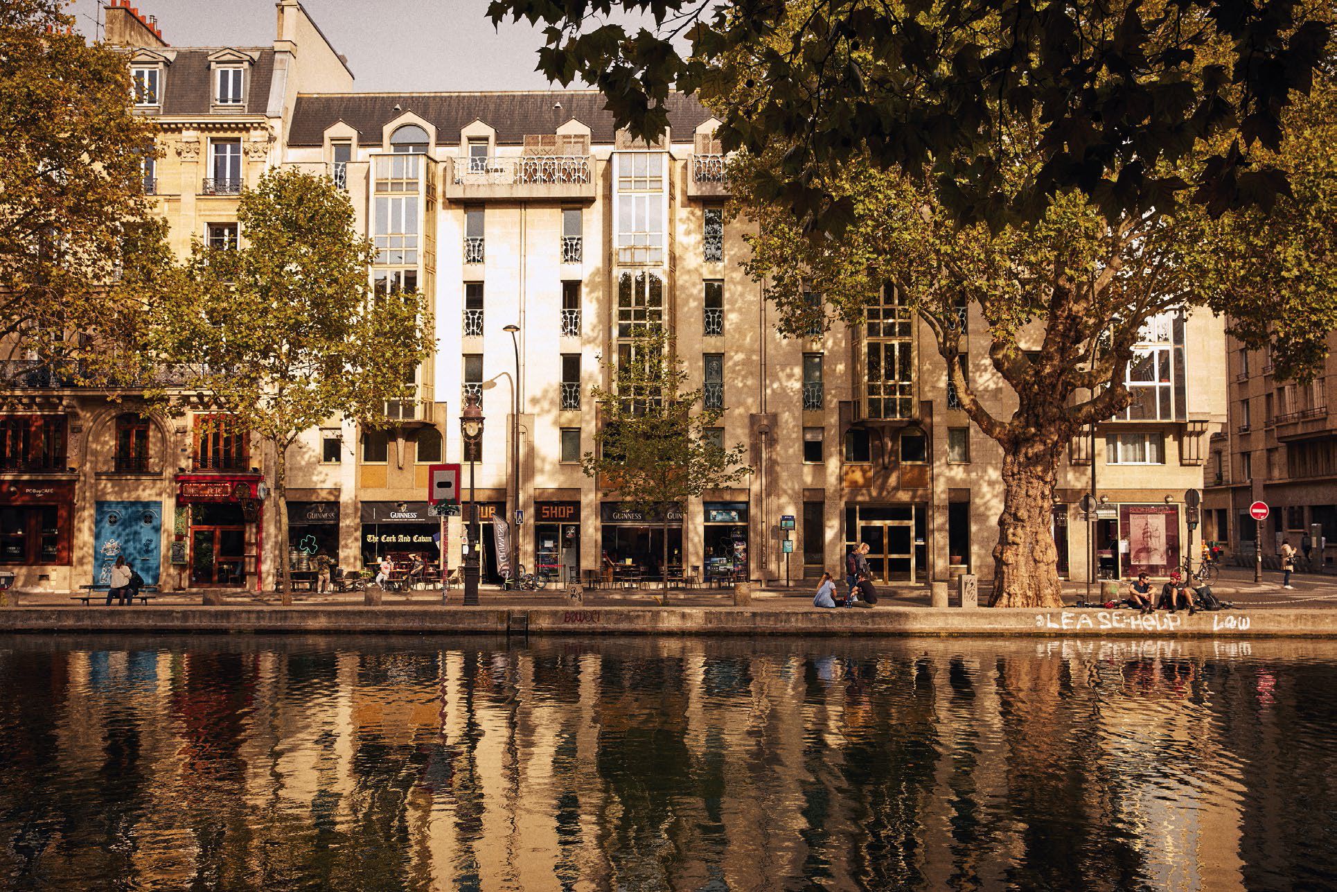 Reflections along the Quai de Valmy