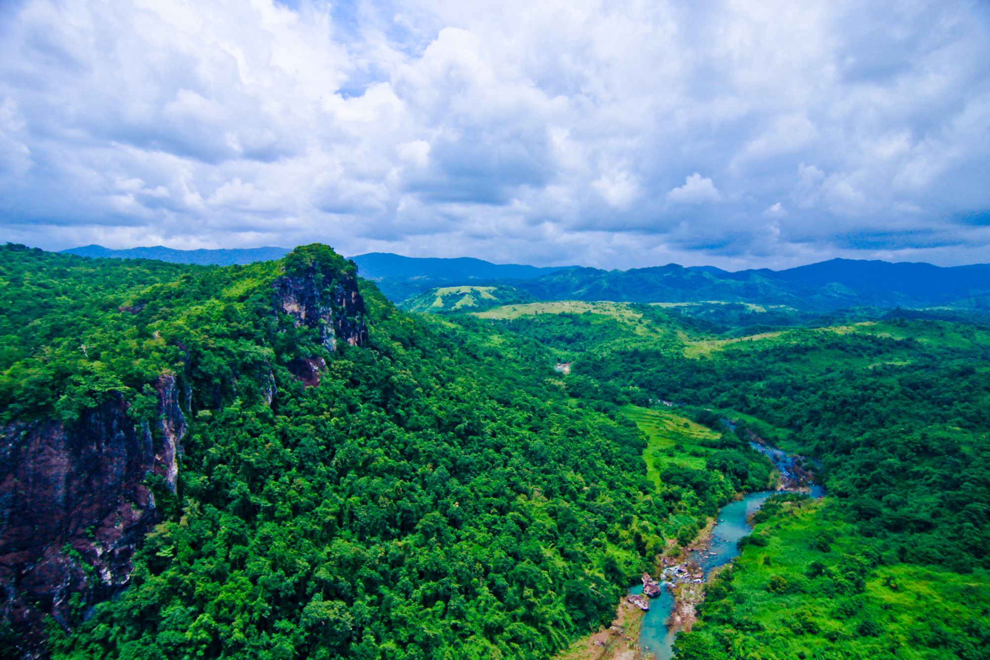 top view of Mt.Manalmon river in San Miguel, Bulacan