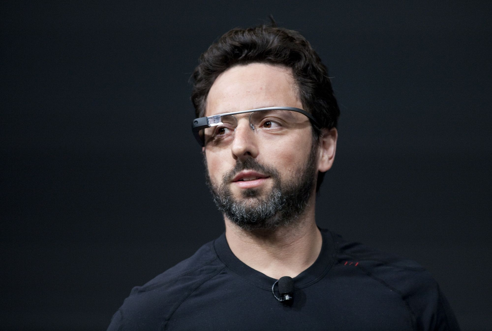 Google co-founder Sergey Brin demonstrates Project Glass, a wearable personal computer device, during the keynote speech at the Google I/O Developer Conference in San Francisco, California. (Photo by Kim Kulish/Corbis via Getty Images)