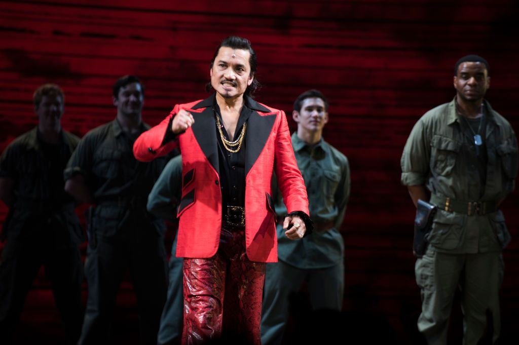 NEW YORK, NY - MARCH 23: Jon Jon Briones bows during "Miss Saigon" opening night at Broadway Theatre on March 23, 2017 in New York City. (Photo by Jenny Anderson/Getty Images)
