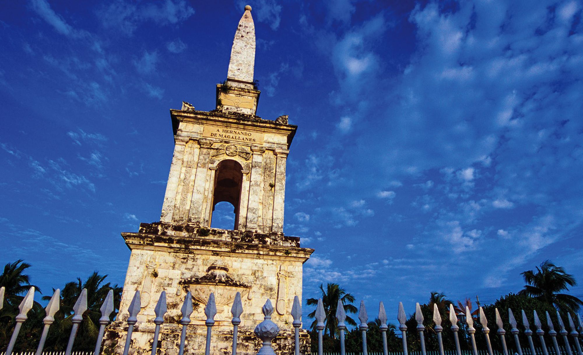 The Philippines, Cebu, Mactan Island, the Magellan Shrine, a stone tower erected in 1866 on the spot where Magellan was killed in the 1521 Battle of Mactan.