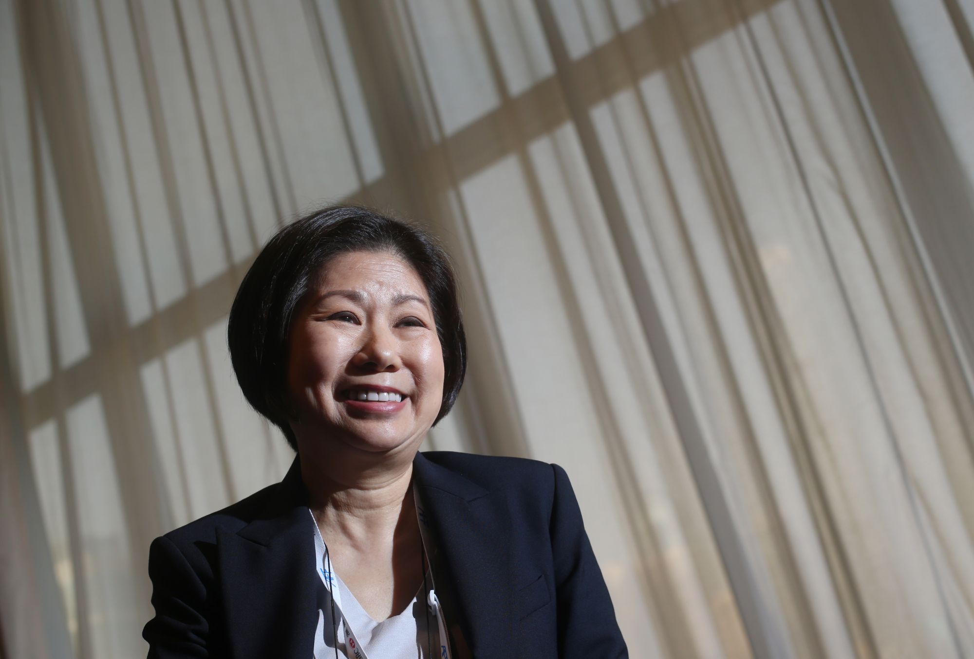 Teresita Sy-Coson, the founder and chairman of SM Prime Holdings, at Hong Kong Convention & Exhibition Centre, Wan Chai. 19JAN15 (Photo by David Wong/South China Morning Post via Getty Images)