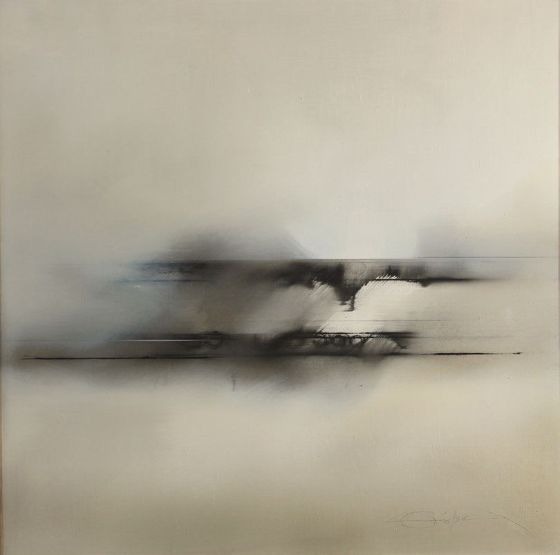 Homenaje a Theobald Boehm, oil on canvas, 1976, 38.38” x 38.38”. Image from the Ayala Museum collection, a gift from the painter.