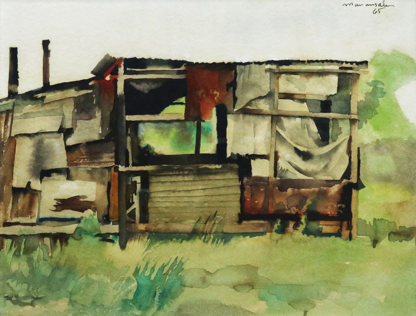 Barong Barong, watercolour on paper, 1965, 17” x 22”. Image courtesy of Leon Gallery.