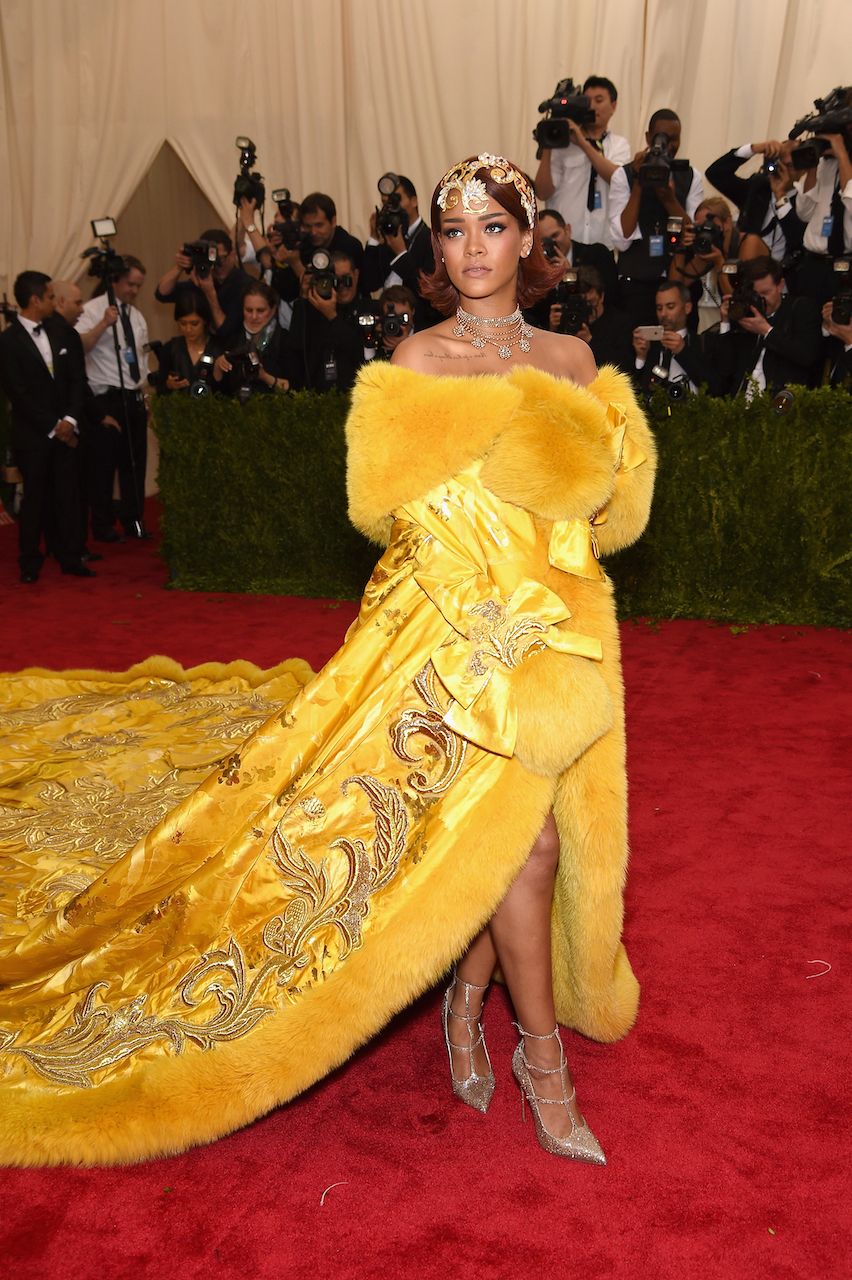 NEW YORK, NY - MAY 04: Rihanna attends the "China: Through The Looking Glass" Costume Institute Benefit Gala at the Metropolitan Museum of Art on May 4, 2015 in New York City.