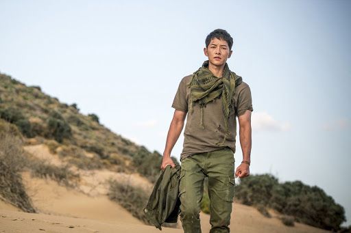 **Spoiler Alert** Despite coming back from the dead, Captain Yoo Si-jin still looks handsome in this earth-tone ensemble. | Image: Descendants of the Sun on Netflix